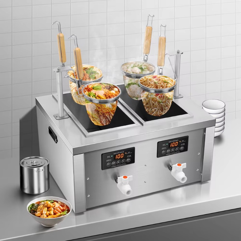 Pasta Machine Electric - เครื่องทำบะหมี่ไฟฟ้าสแตนเลสสำหรับร้านอาหาร พร้อมระบบยกอัตโนมัติสำหรับการปรุงบะหมี่และพาสต้า