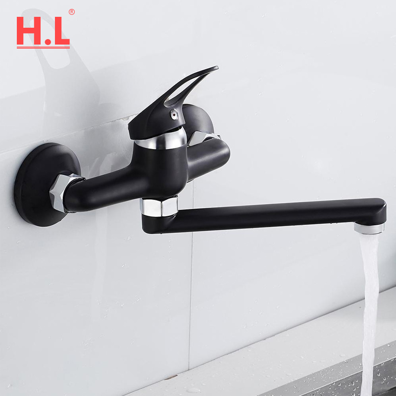 Kitchen Appliances B&Q - ก๊อกน้ําห้องครัวผสมติดผนังเดี่ยว TAP ก๊อกน้ําหมุนร้อนเย็นน้ํา Mixer Mop สระว่ายน้ํา