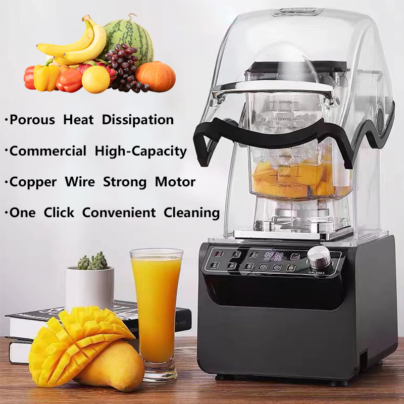 Blender High Power - เครื่องปั่นน้ำแข็งเชิงพาณิชย์ 1800 วัตต์ เครื่องปั่นสมูทตี้แบบหนัก ทนทาน เครื่องปั่นผลไม้