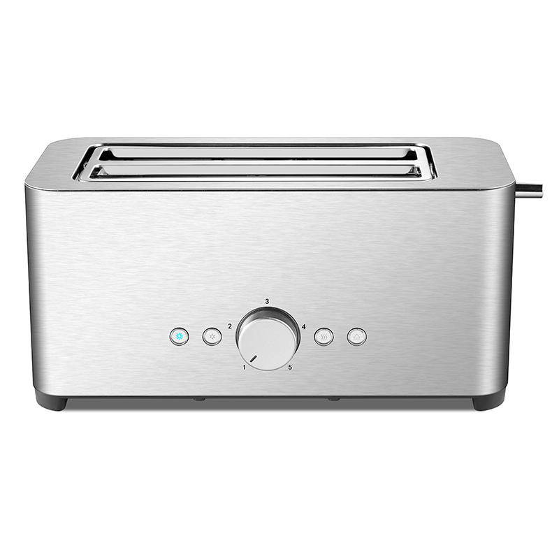 Toaster 4 Slice - เครื่องปิ้งขนมปังไฟฟ้าอัตโนมัติ สแตนเลส 4 ช่อง สำหรับใช้ในบ้าน โรงแรม