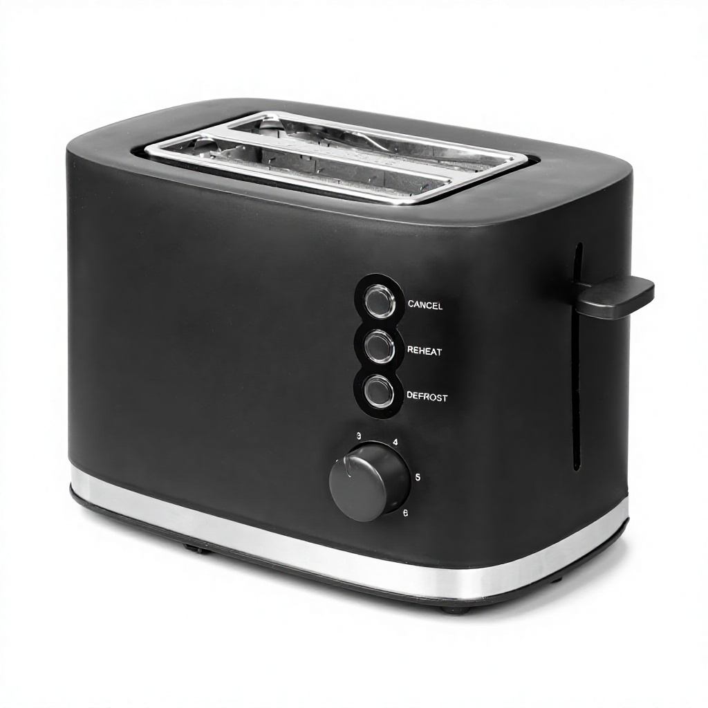 Toaster 4 Slice - เครื่องปิ้งขนมปังไฟฟ้า เครื่องทำอาหารเช้า อัตโนมัติ แบบเสียบปลั๊ก สแตนเลส พลาสติก