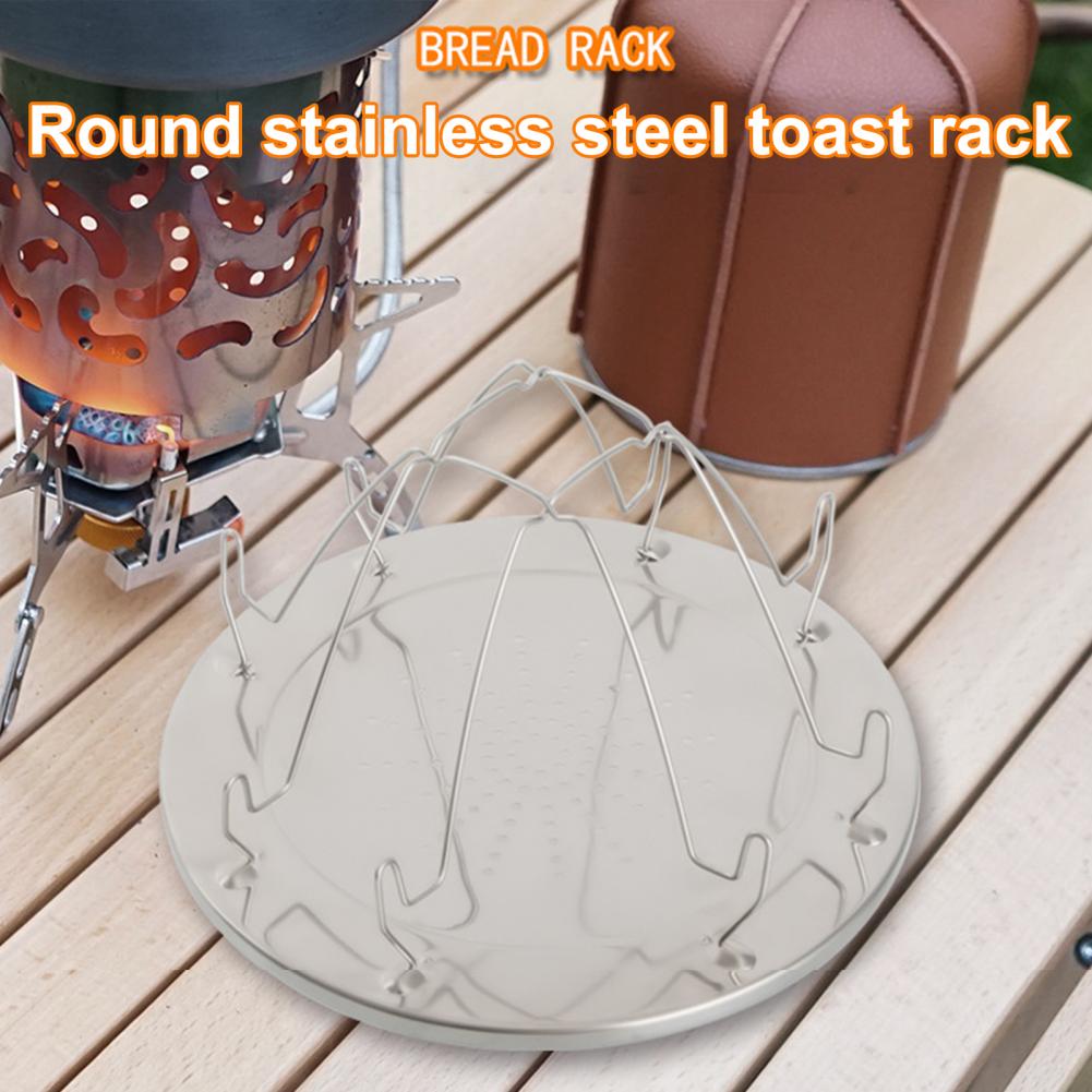 Toaster 4 Slice - เตาปิ้งขนมปังสำหรับแคมป์ปิ้ง พร้อมชั้นวาง ทำจากสแตนเลส สำหรับปิ้งขนมปังได้ 4 แผ่น