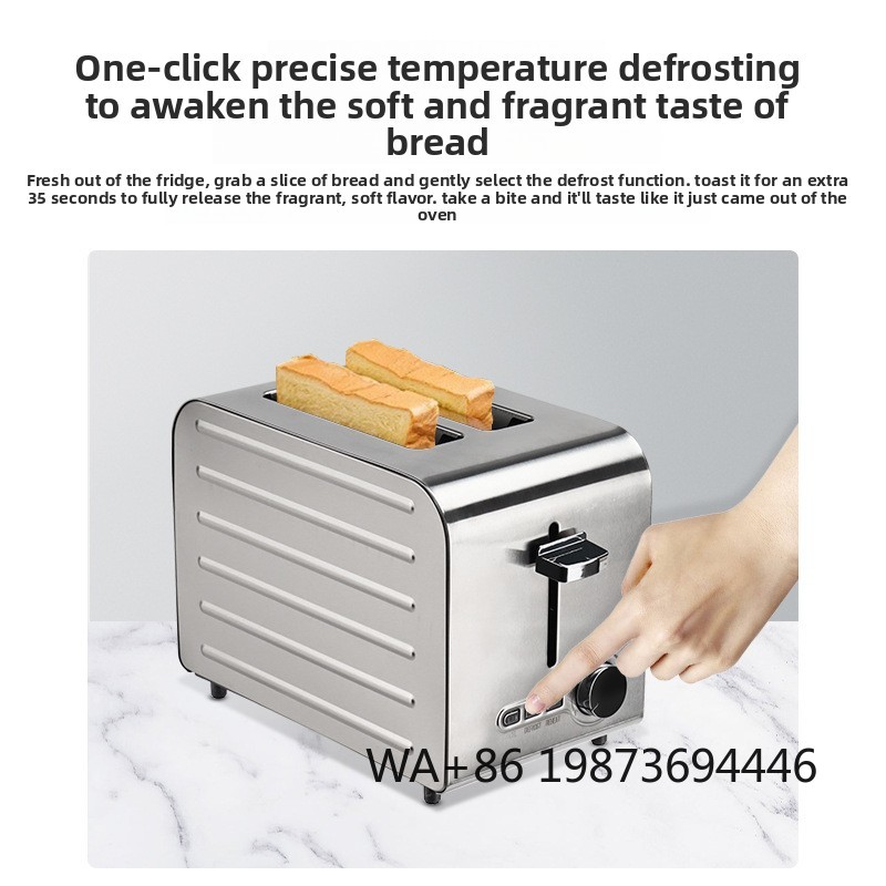 Toaster 4 Slice - เครื่องปิ้งขนมปังสแตนเลสอัตโนมัติเต็มรูปแบบ เตาอบขนมปังอเนกประสงค์ 2/4/6 แผ่น