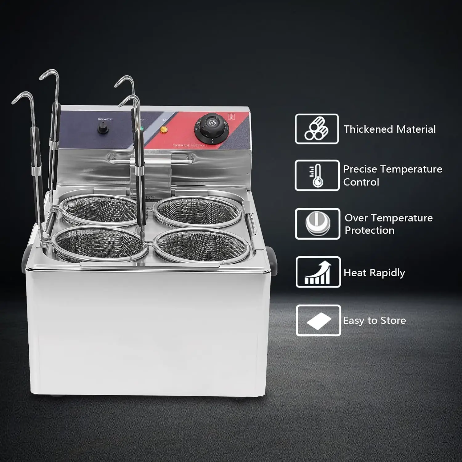 4 Holes Commercial Pasta Cooke - Pasta Machine Electric บทวิจารณ์และราคา