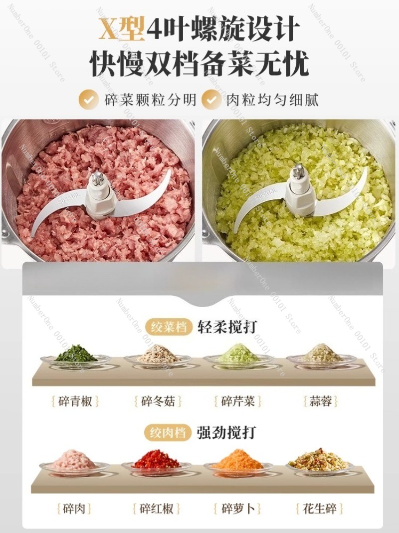 เครื่องบดเนื้อสแตนเลสในครัวเรื - Food Processor Large บทวิจารณ์และราคา
