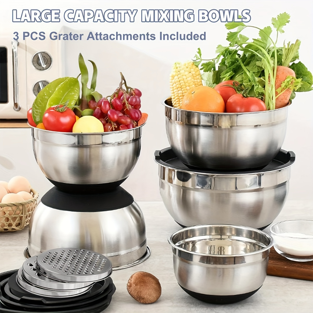 ชามผสม8ชิ้นพร้อมฝาปิดสุญญากาศช - Stand Mixer Bowl บทวิจารณ์และราคา