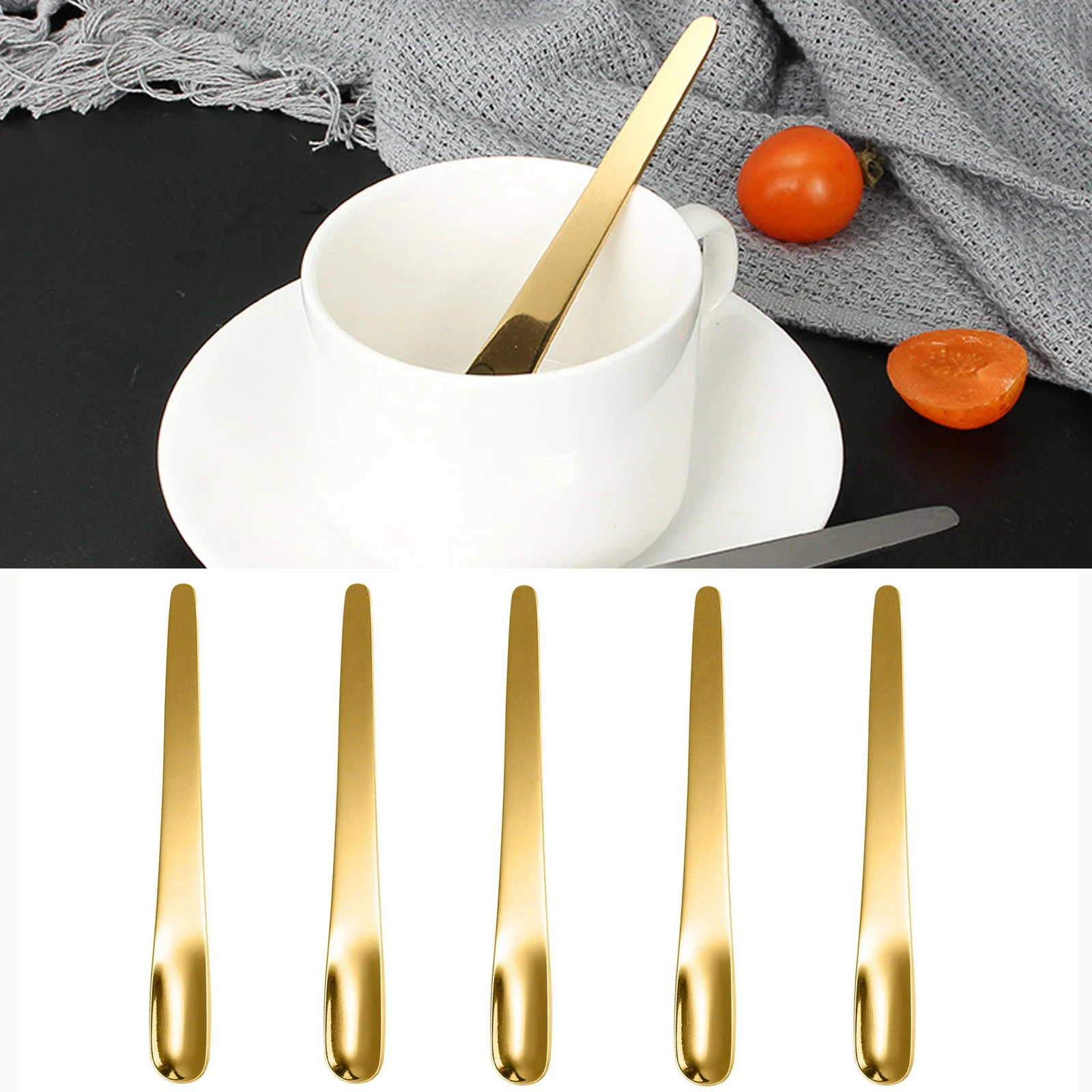 5ชิ้นช้อนกาแฟช้อนแบนสแตนเลสสำห - Kitchen Appliances B&Q บทวิจารณ์และราคา