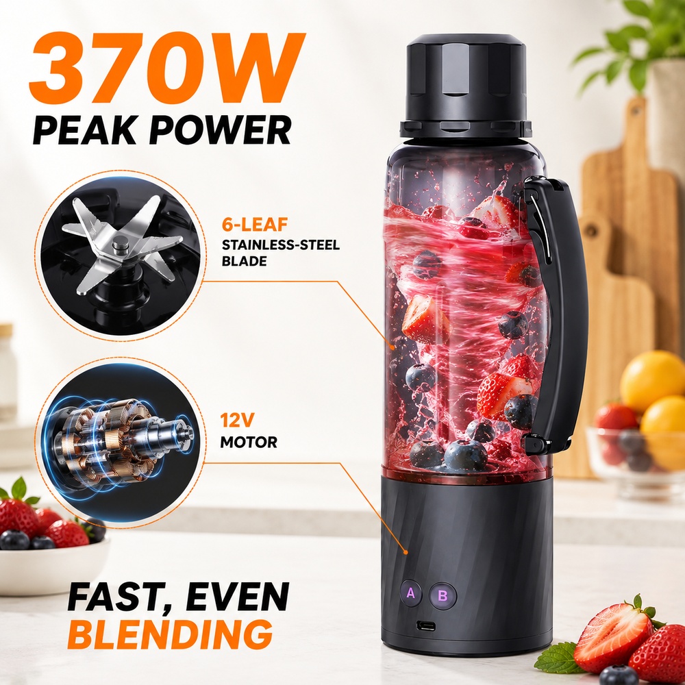 เครื่องปั่นแบบพกพา 6000mAh กำล - Blender High Power บทวิจารณ์และราคา