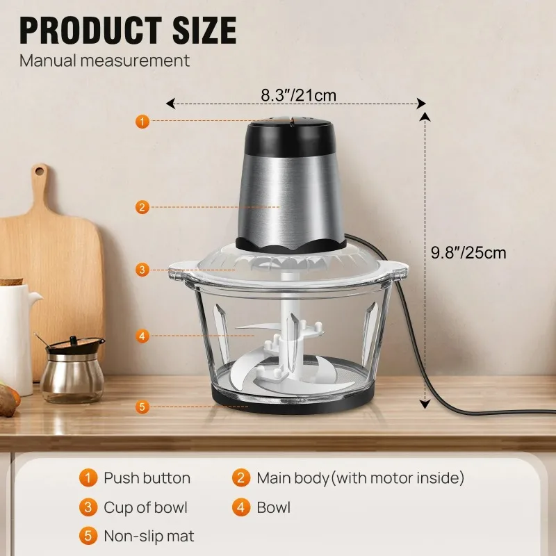 เครื่องบดเนื้อไฟฟ้า 2 ลิตร เคร - Food Processor Large บทวิจารณ์และราคา