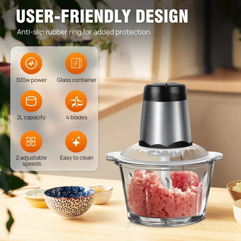 เครื่องบดเนื้อไฟฟ้า 2 ลิตร เคร - Food Processor Large บทวิจารณ์และราคา