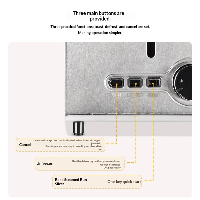 เครื่องปิ้งขนมปังสแตนเลสอัตโนม - Toaster 4 Slice บทวิจารณ์และราคา