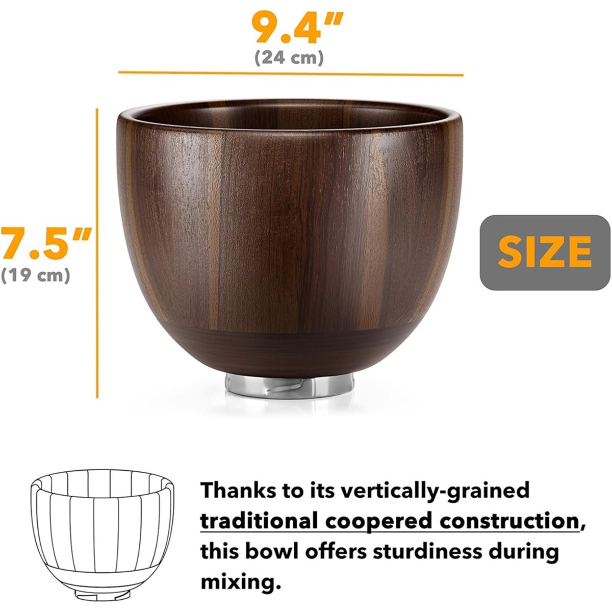 (A25M) ชุดชามไม้สำหรับเครื่องผ - Stand Mixer Bowl บทวิจารณ์และราคา