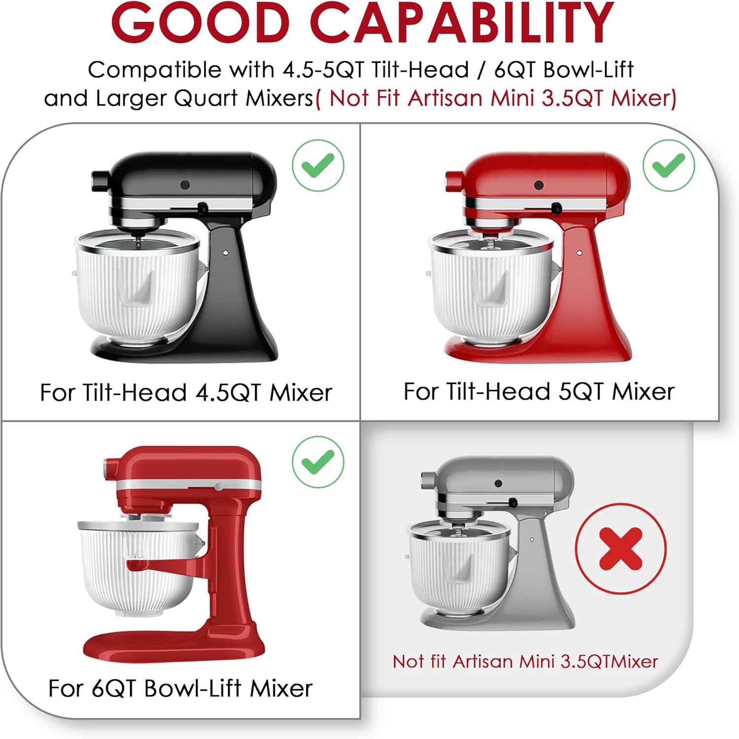 อุปกรณ์เสริมเครื่องทําไอศกรีมส - Stand Mixer Bowl บทวิจารณ์และราคา